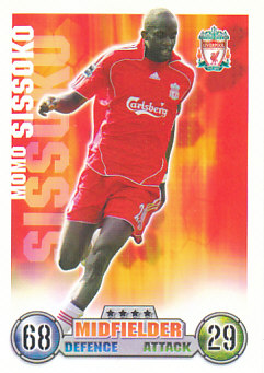 Mohamed Sissoko Liverpool 2007/08 Topps Match Attax #153